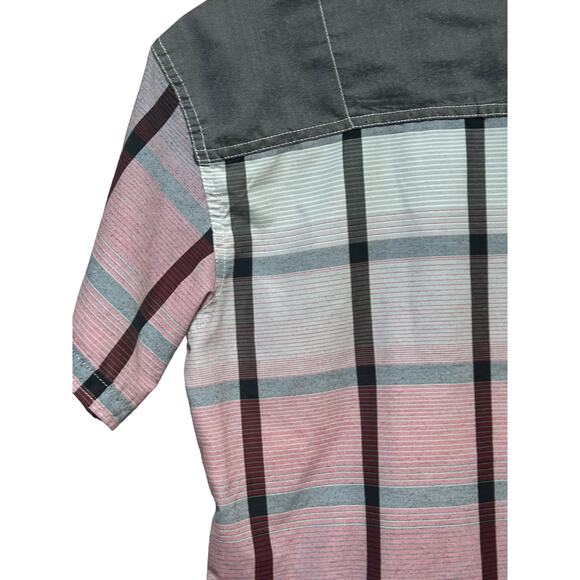 Swiss Cross Mens Red‎ Short Sleeve Button Down Size Small Cotton Polyester Blend - Picture 6 of 9